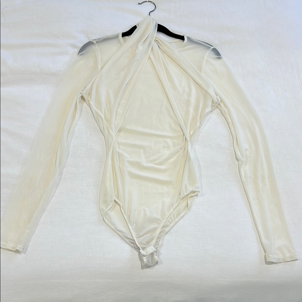 Elegant Cream Long Sleeve Bodysuit